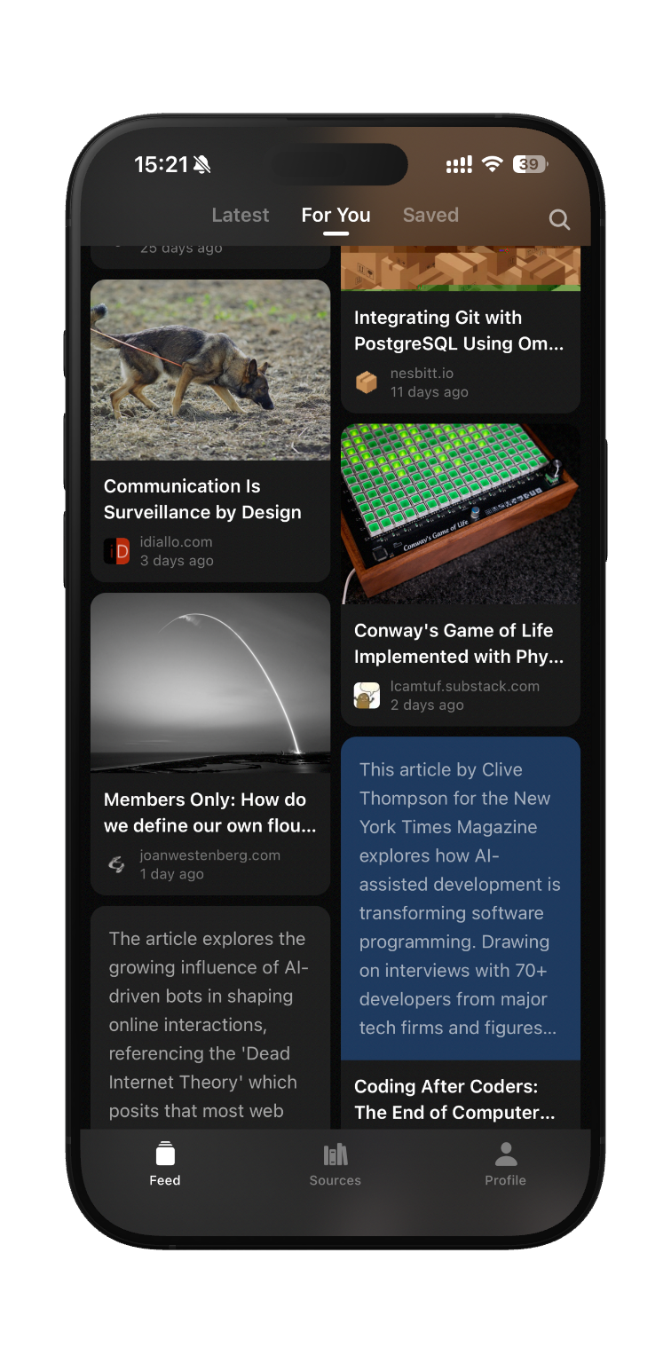 FeedSense For You feed