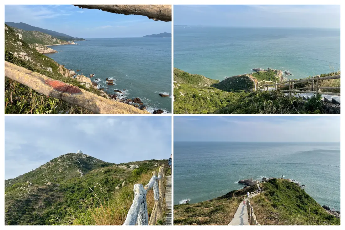 天文台栈道上眺望大海