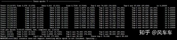 Training speed log after switching to DALI