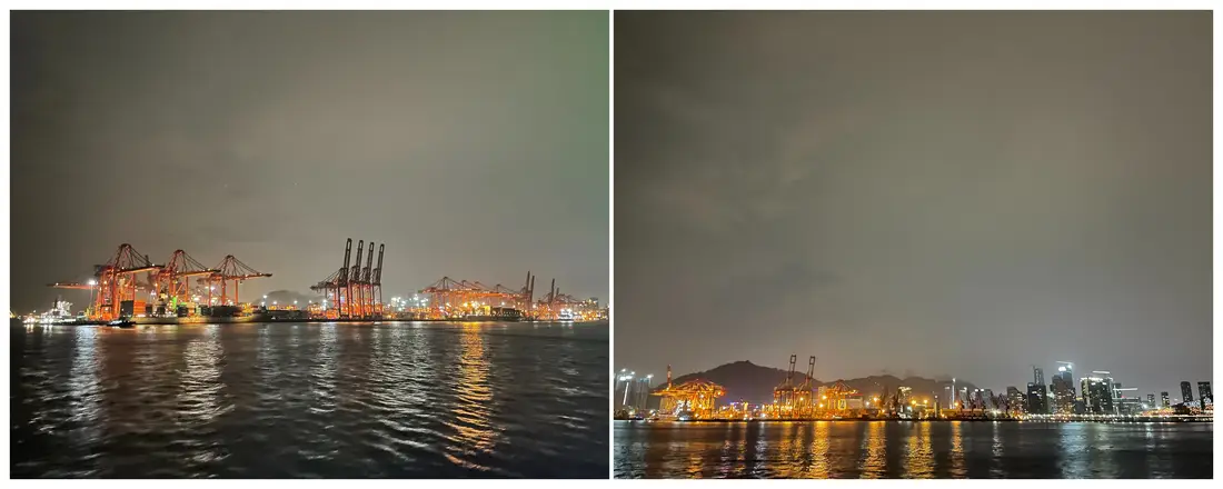 夜晚的蛇口港