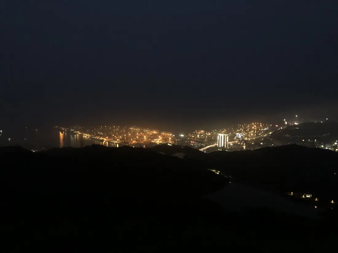 夜里的盐田港